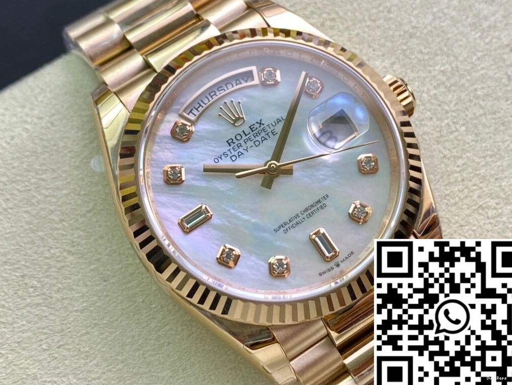 White Mother-Of-Pearl EW Day Date Rolex M128235-0029 Dial Factory 0428
